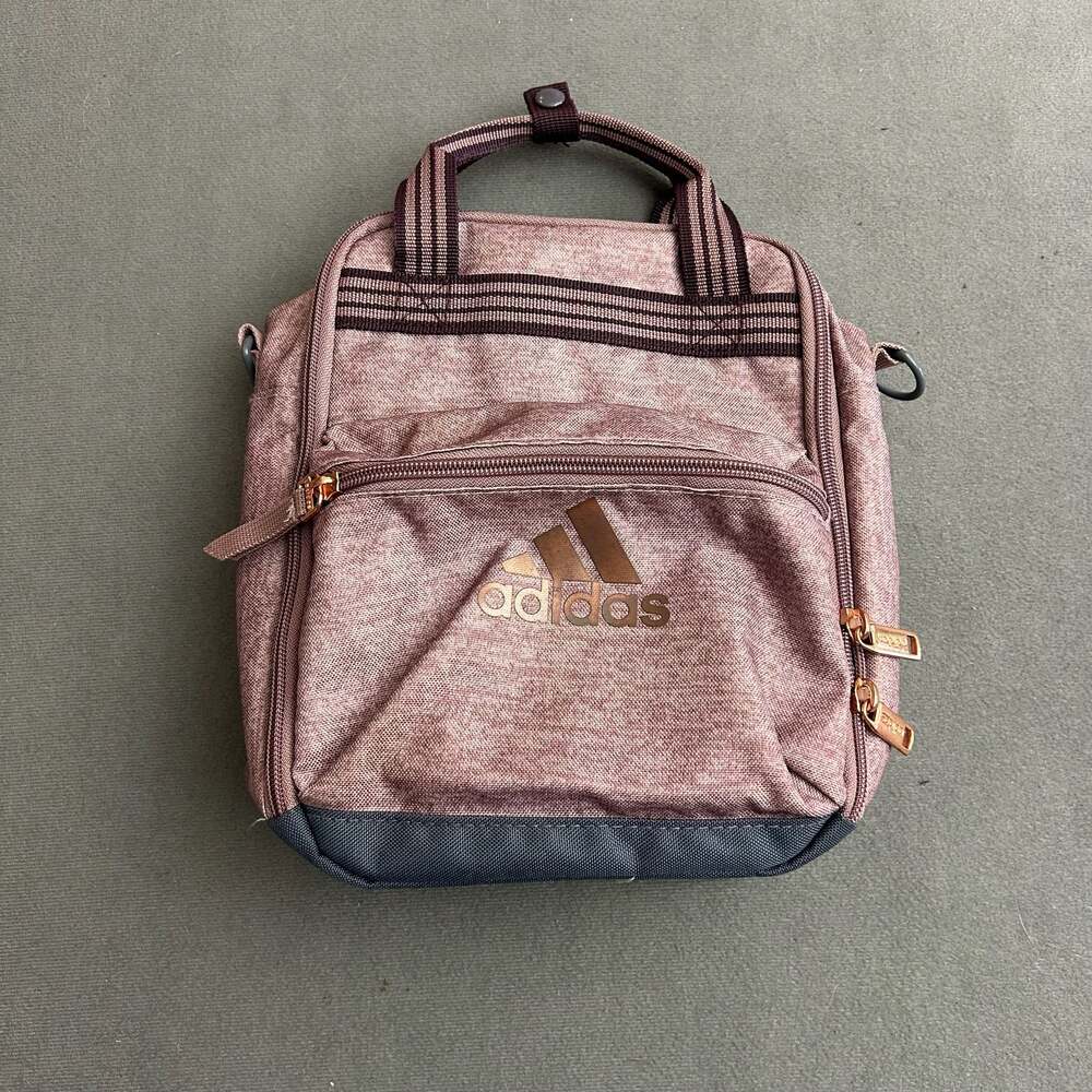 Adidas Squad Insulated Lunch Bag in Purple and Rose Gold